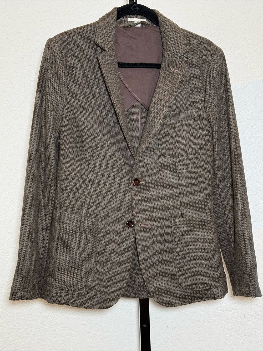 Good Fellow Woman’s Herringbone Two-Button Blazer Size S